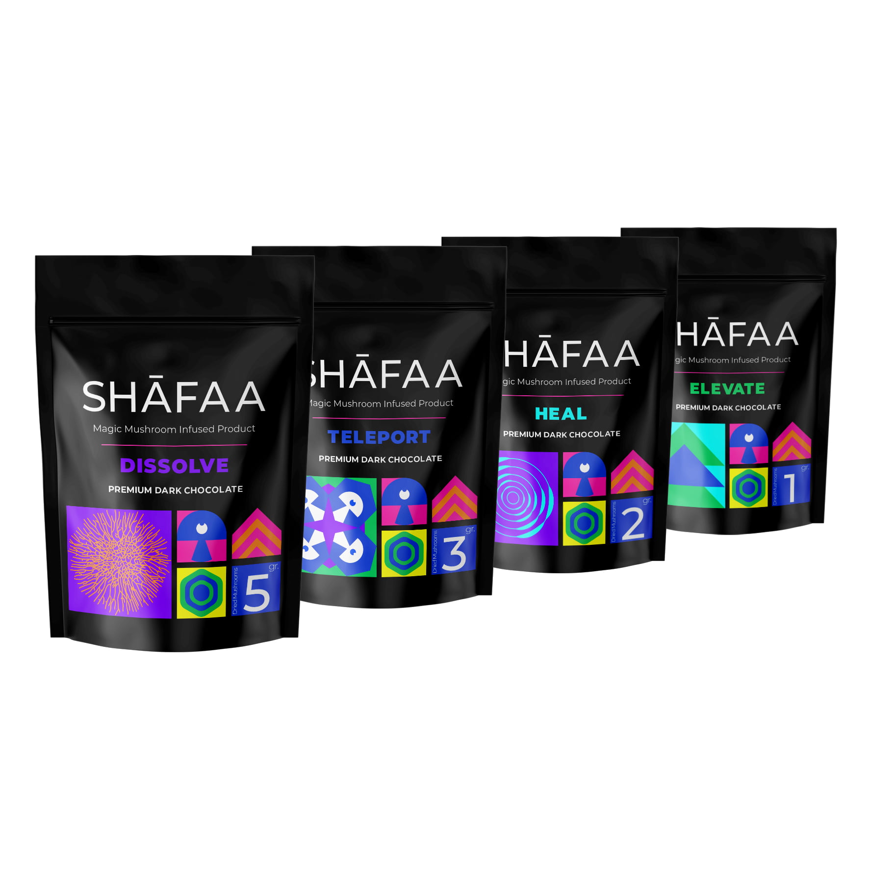 Shafaa Macrodosing Magic Mushroom Dark Chocolate Edibles - Image 5