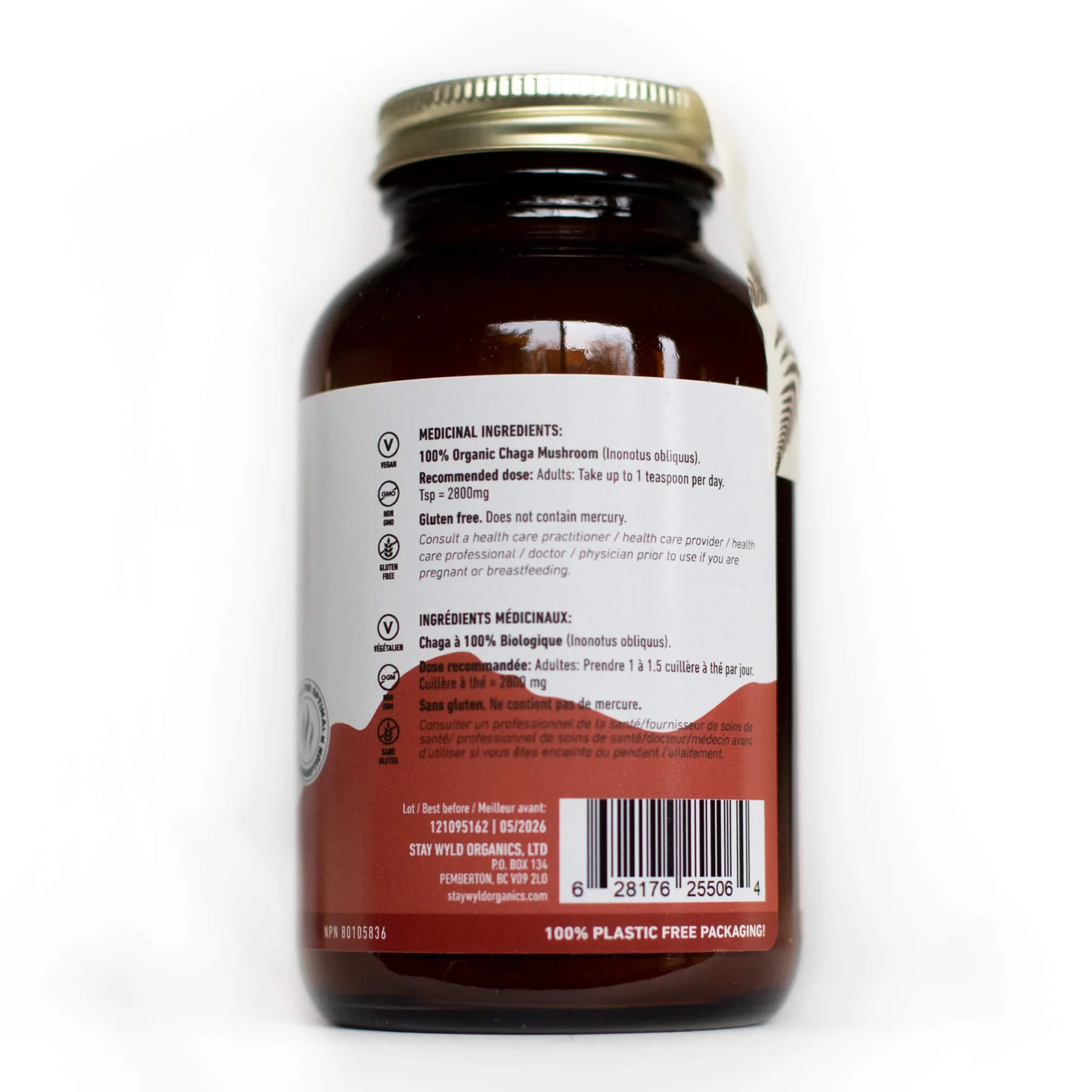 Stay Wyld Organics – Chaga Mushroom Powder (100g) - Image 3
